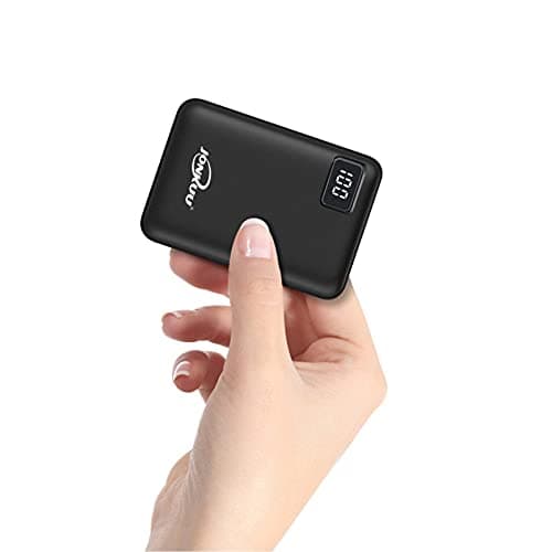 Small Portable Phone Charger 10000mAh Quick Charge 2.4 A Power Bank External Battery Packs Dual Ports with LCD Display Powerpack Compatible for iPhone Huawei iPad Samsung Nintendo Switch and Tablets