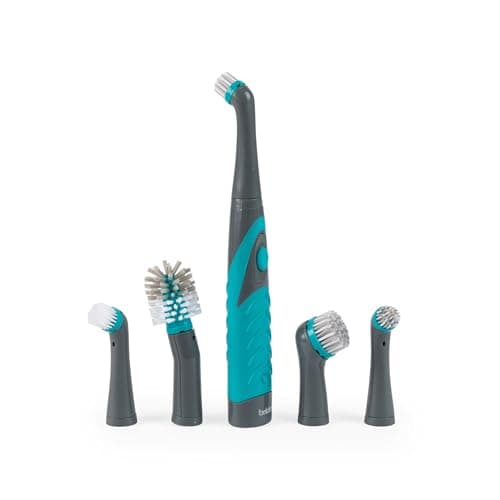 Beldray Anti Bac Handheld Scrubbing Brush, Battery Powered, 5 Heads