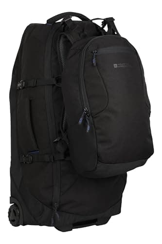 Mountain Warehouse Voyager Wheelie 50 + 20 Litre Rucksack Jet Black One Size — view 2