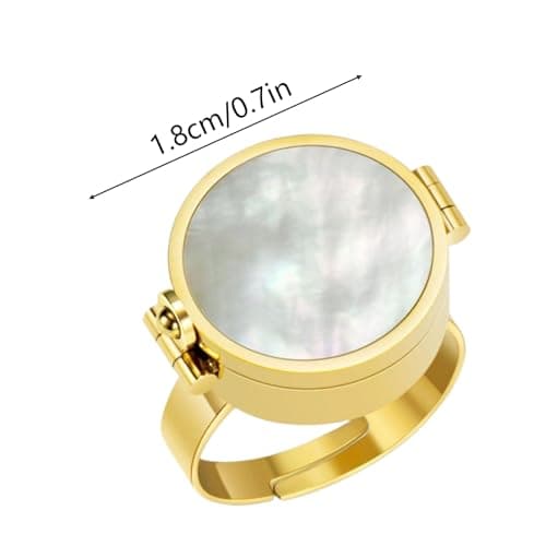 Portable Mini Lip Ring, Wearable Balm Holder Case, Pocket Container with Secure Lid, Refillable Alloy Accessory, Beauty Ring with Locket Style, Lip Care for Winter Travel — view 2
