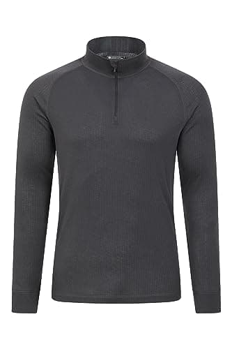 Mountain Warehouse Talus Mens Thermal Zip Neck Top Charcoal XL — view 4