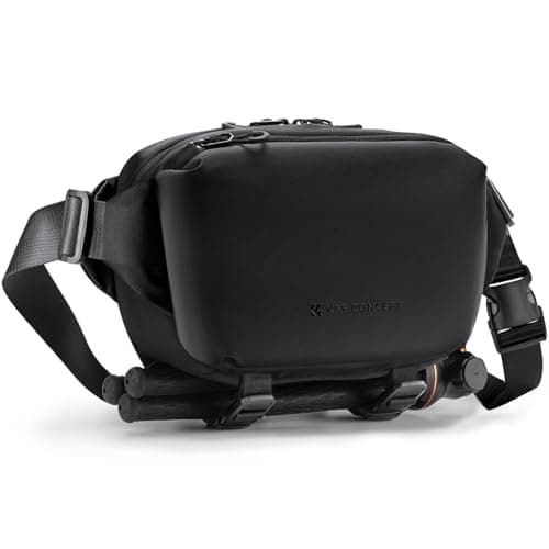 K&F CONCEPT Camera Sling Bag, Camera Bag for DSLR and Lenses(Black-S,Small)