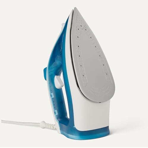 Amazon Basics Steam Iron with Nonstick Soleplate, 1800W, 20g Continuous Steam, 200ml Tank, Blue — view 3
