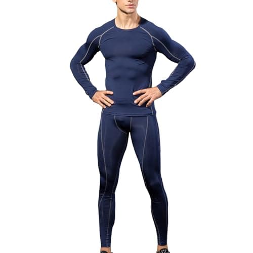 LNFINTDO Thermal Underwear for Men Long Johns Base Layer Compression sets — view 2