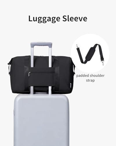 Narwey for Easyjet Cabin Bag 45x36x20 New Easyjet Underseat Foldable Hospital Bag Weekend Overnight Bags for Women Travel Duffel Carry on Luggage for Men 25L (Black) — view 6
