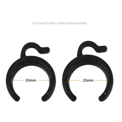 Black ABS Mic Cable Clips 3.3cm Tripod Mount Holder — view 6