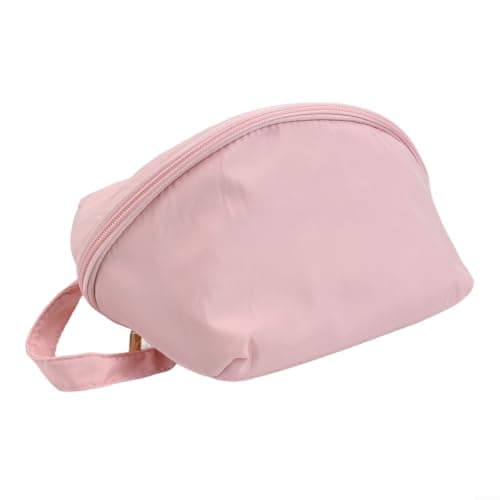 Underwear Storage Bag with Compartments for Bras Socks and Lingerie Portable Organizer Memory Cloth Pouch Lightweight Case for Home Travel Drawer 25x13x13cm White Pink(B)