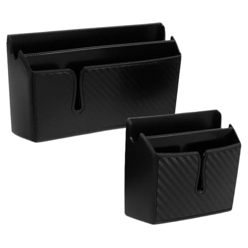 FOMIYES 2 Pcs Car Dashboard Organizer PVC Storage Box for Tickets and Cards