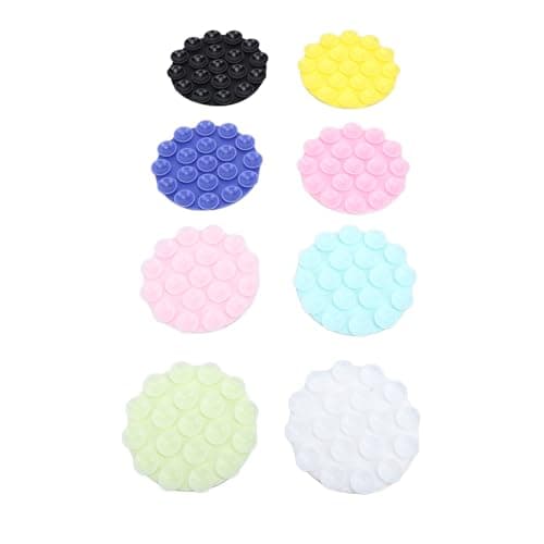 Jiawu Silicone Suction Cup Phone Case Mount, 19 Suction Cups Secure Grip Double Side Adhesion Cup Phone Case Mount, Silicone with 8 Pieces Set Eco