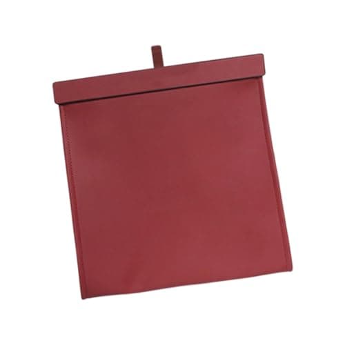 Jazuaiao Backseat Trash Holder with Foldable PU Shell, Maroon red