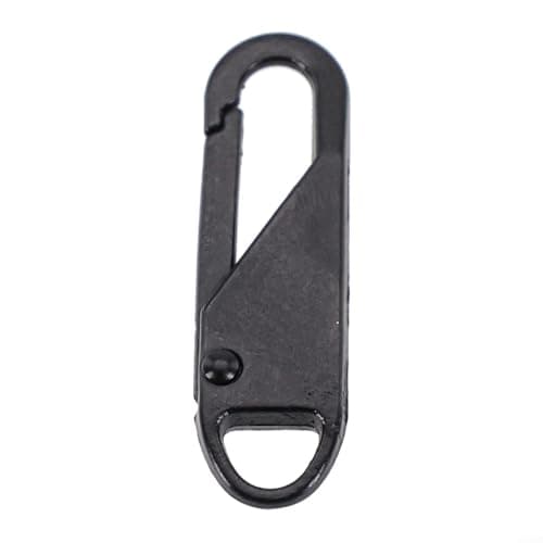Metal Zipper Puller Repair Kit 3.7cm Rust-Free(Black)