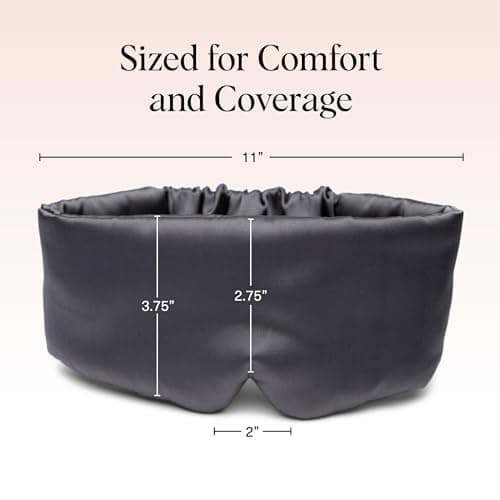 Kitsch Satin Sleep Mask - Charcoal Black — view 4