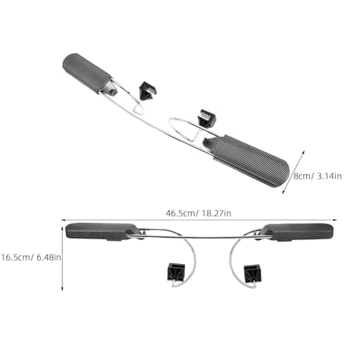 Homoyoyo Car Clothes Rack Backseat Organizer Stainless Steel Vehicle Headrest Coat Hanger for Long Road Trips Use — view 2