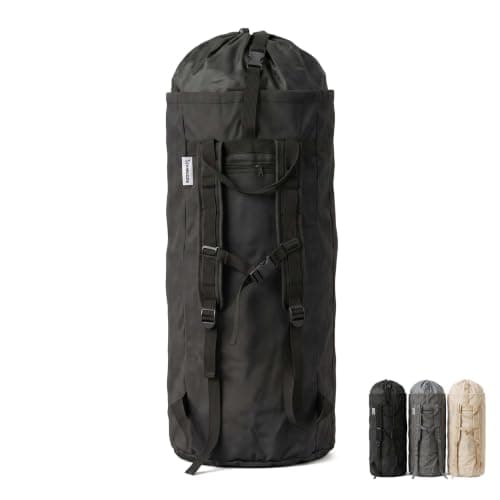 THRYZZLE Backpack Laundry Bag - 115L Large Heavy Duty travel Laundry Bag, Dirty Clothes Bag with Shoulder Straps, Hanging Laundry Hamper with Drawstring Closure for College Dorm, Apartment (Black)