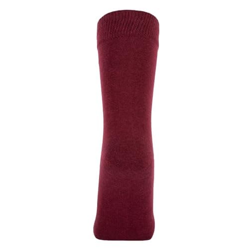 ZAKIRA Combed Cotton Dress Socks, 5 Pack, 6-10 (UK), Burgundy — view 4
