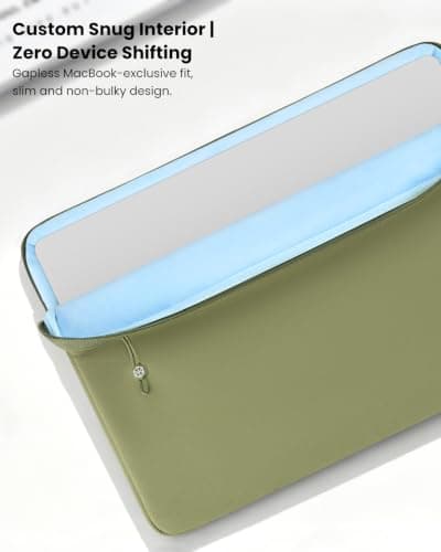 KURANEST Sanctum 13" Laptop Sleeve for MacBook Air Pro Neo Avocado Green — view 5