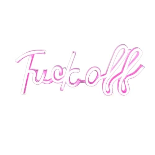 TUXCAXI Neon Sign Fuckoff For Man Cave With Battery USB,coral pink