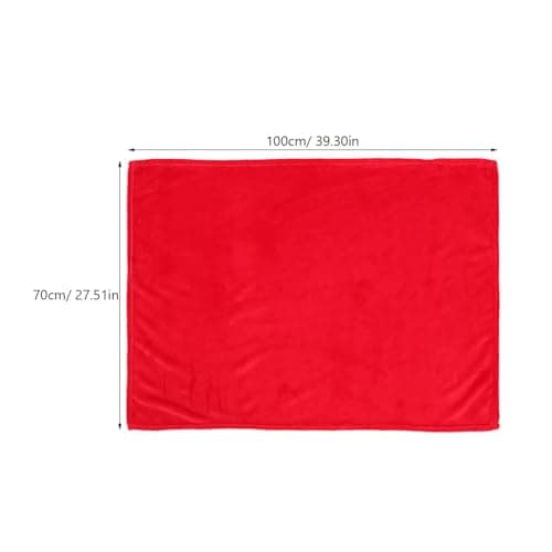 Red Coral Fleece Throw Blanket for Office Travel Autumn Winter — view 2