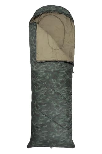 Mountain Warehouse Apex 250 Square Sleeping Bag - Durable, Insulated, Lightweight, Warm & Comfortable Bag wit Carry Bag - For Spring Summer Hiking & Camping Dark Khaki One Size — view 2