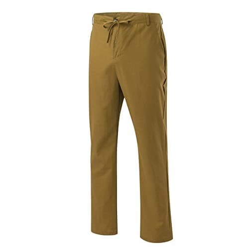 Mens Outdoor Leisure Pants, Soft Cotton Blend, Straight Leg Cut, Pull on Waist, Adjustable Drawstring, Side Pockets, City Break, Travel Day, Garden Party, Coffee Run, Casual Friday Look — view 5