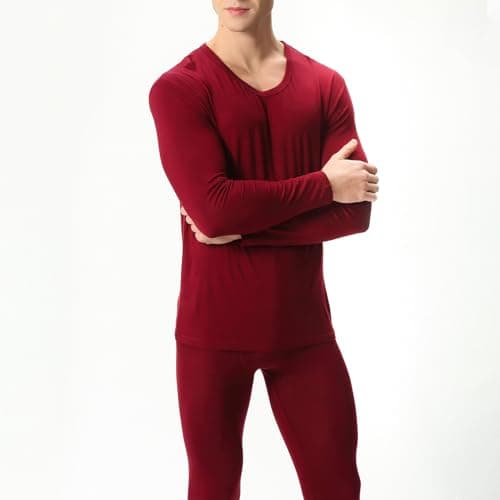 OBiQuzz Thermal Underwear Men's Set Functional Underwear Long Thermal Underwear Soft Functional Underwear Thermal Underwear Thermal Underwear Thermal Underwear Breathable Ski Underwear Thermal — view 5