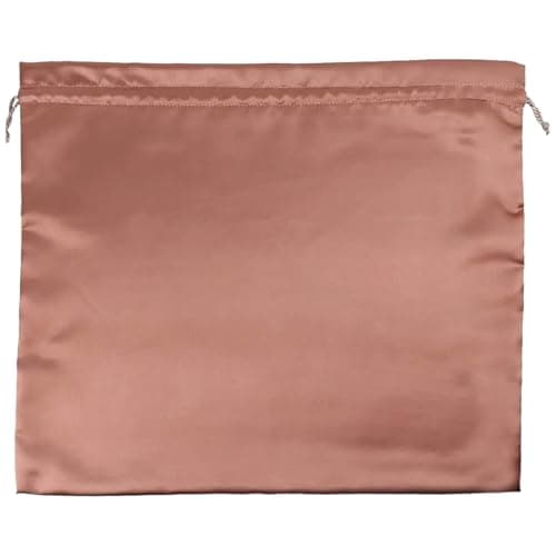 LKXHarleya Drawstring Pouch, 11.02" x 12.99" Silk Cloth Storage Bag for Handbag Purse Shoes Boots Travel, Rose Gold