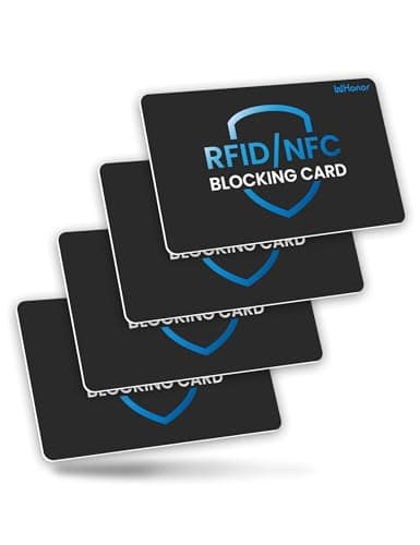 WHonor RFID Blocking Card 4 Pack, Anti-Theft Credit & Debit Card Protector