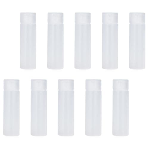 TOYANDONA 10 Pack Refillable Pp Pe Flip Cap Squeeze Bottles, 12ml Travel Empty Bottles for Lotion, Sunscreen, Reusable Toiletry Containers for Business Trips