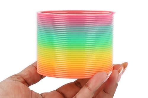 HENBRANDT Single Plastic Rainbow Spring Toy for Kids 7.5cm Boxed Magic Spring Toys Retro Party Bag Fillers Lucky Dip Class Gifts Home School Rewards for Boys and Girls — view 2