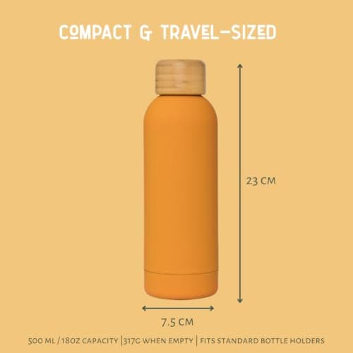 Perevor Sunset Gold 500ml Water Bottle - Insulated Stainless Steel flask — view 6