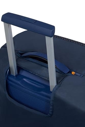 American Tourister - Luggage Cover M, Foldable Suitcase Cover, Travel Suitcase Protection, 62 x 45 x 30 cm, Blue/Orange — view 5