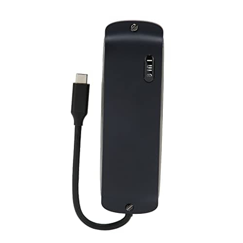 Yanmis 8 in 1 USB C Hub Docking Station, USB C Multiport Adapter Dual Monitors with 4K RJ45 100W PD, for Laptop Type Dongle, USB3.0 USB2.0 TF Card Reader, Plug and Play, (Navy Blue)