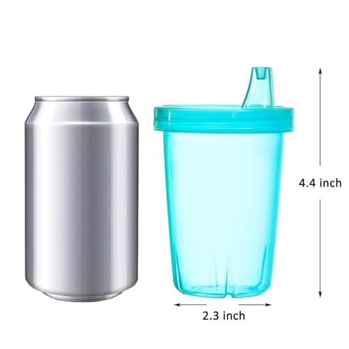 Youngever 7 Pack Toddler Sippy Cups with Lids, 250ml Reusable Kids Training Cups, Non Spill Baby Cups (Rainbow Colours) — view 2