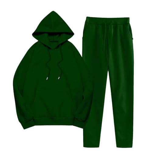 Tracksuit Womens Full Set Matching Two Piece Outfit Long Sleeve Hoodies and Jogging Bottoms Sweatpants Spring Autumn Sweatsuits Running Yoga Activewear Sets Lounge Wear Sets Gym Travel Outfits
