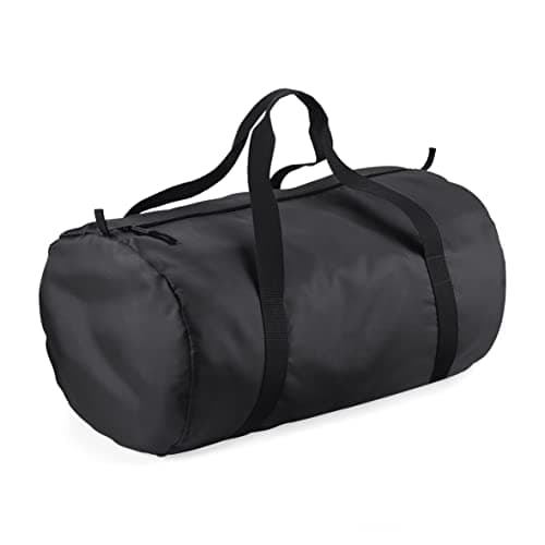 BagBase BG150 Packaway Barrel Bag - Black/Black