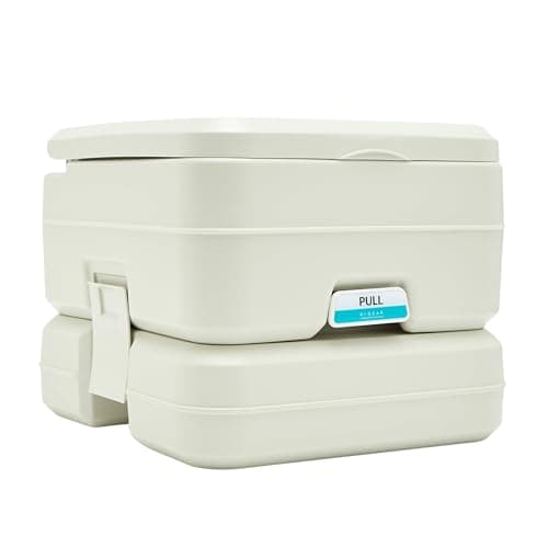 Hi-Gear Portable Flush Toilet with Seat, Bellows Pump & Double Sealed Valve, 10L Capacity Waste Tank, Lightweight, Durable & Hygienic, Ideal for Camping, Festivals, Travel and Emergency Use — view 2