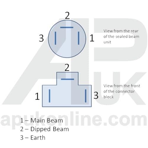 Headlight Headlamp 4 1/2 Replacement for Case International David Brown Ford Leyland Tractor — view 2