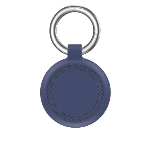 AirTag Holder AirTag Silicone Case, with Key Ring, TPU Waterproof Protective Case for AirTags Keychain for Keys, Bags, Luggage, Pet Collar, Anti-Lost and Scratch-Resistant, Fully Covered (Blue) — view 2