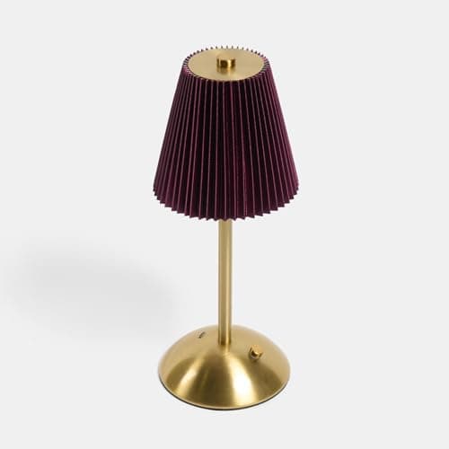 OHS Rechargeable USB Cordless Table Lamp, Cordless Battery Lamp Decorative Portable LED Light Bedside Table Lamps for Bedroom Living Room Home Office, Burgundy — view 6