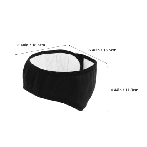 VALICLUD Noise Cancelling Headband for Sleeping with Soundproof Sleep Earmuff in Black, Adjustable Fit and Comfortable Cotton Cloth Ear Muffs for Men and Women, for Airplanes and Office — view 4