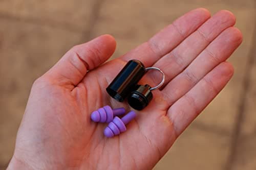 Everyday Carry Earplugs – Soft Silicone Reusable Ear Plugs in a Compact Keyring Capsule. Comfortable Noise Reduction for Sleep, Study, Work and Travel. (1 Pack) — view 3
