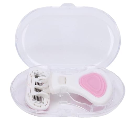 Tomantery Women Portable Travel Shaving Kit with 6 Layer Cutters for Smooth Shave on the Go for Ladies Travelers (Pink)