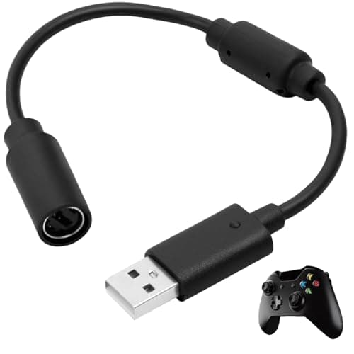 Tiwikunx USB Breakaway Cable Compatible with Logitech G920 G923 G27 G29, Ferrari 458 Spider Racing Wheel Driving Force, Guitar Hero & Xbox USB Plug (Black)