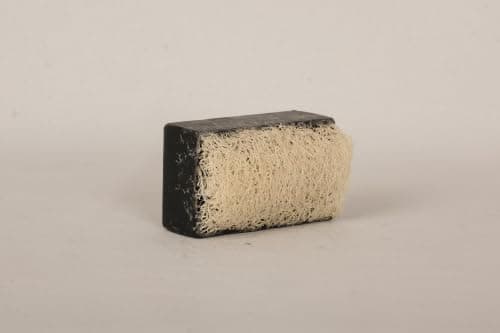 Serra Activated Carbon Extract Soap with Natural Loofah Fiber 120g Deep Detox - Natural and Anti-Breakout Black Soap for Face, Whole Body, and Hand Wash — view 6