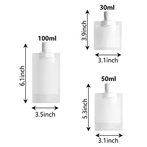 9 Pcs Travel Fluid Bags Transparent Travel Fluid Dispensing Packing Bag — view 2