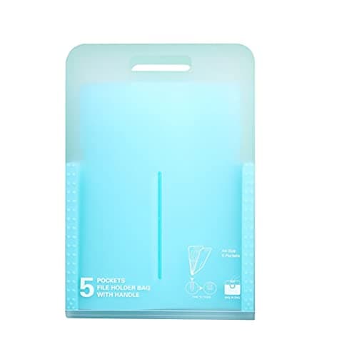 TOGEVAL 2pcs Accordion File Folder Multifunction Document Folders for Receipt Organizer Handle for Travel Organiser Packing Bags