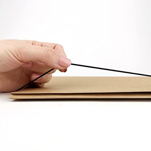 D.RECT A4 Kraft Cardboard Document Wallets with Elastic Band – 6-Pack, 300 GSM Filing Folders for School, Office & Archive — view 5