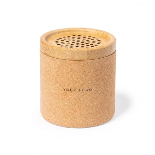Sawfish Personalised Speaker Mirintex Portable Cork & Bamboo Bluetooth Speaker – Type-C Charging, Rechargeable, Natural Design