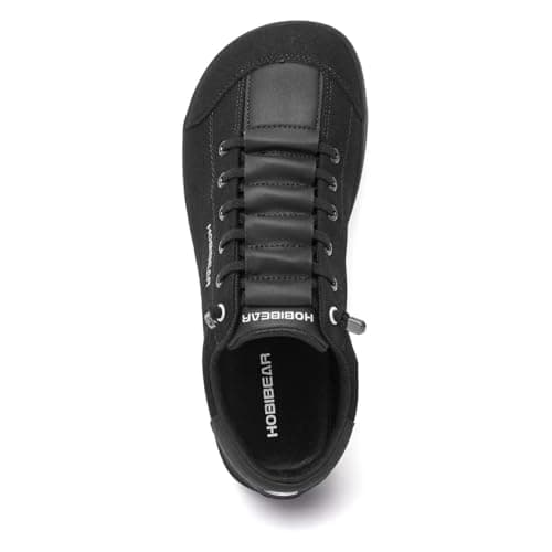 HOBIBEAR Unisex Wide Trainers for Men Women Outdoor Trail Running Minimalist Walking Shoes Lightweight and Breathable All Black — view 6