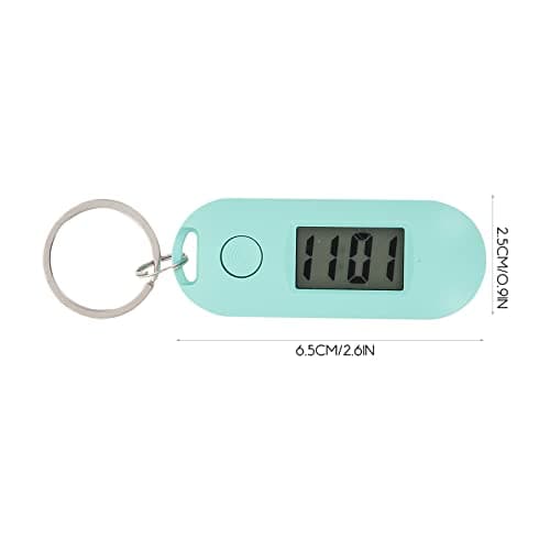 ULTECHNOVO Keychain Hanging Watch Digital Pocket Watch with Button Battery Silent Mute Time Display for Students School Study Lanyard and Backpack Compact 2.56 X 0.98 X 0.75 in — view 2